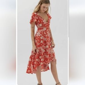 Urban Outfitters Floral Hi/Low Wrap Dress